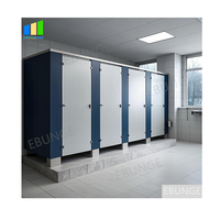 Cloison de toilettes compacte en stratifié personnalisée EBUNGE pour salle de bain commerciale, école, hôtel