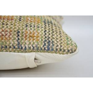 Coussin en laine motif vintage multicolore 12x12 pouces Coussin décoratif tissé Kantha Patchwork Technique - Product Image 4