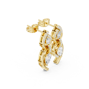 Accesorios colgantes Joyería Zirconia Fabricación de suministros Corazón Plata de ley Lujo Mujer Stud Pendiente - Product Image 5