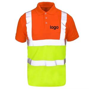 Chemises de travail en polyester imprimées avec logo, séchage rapide, haute visibilité, sécurité, construction, bande réfléchissante, polos - Product Image 4