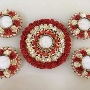 Alfombra Rangoli Multicolor Resistente con Patrones Intrincados, Diseño Vibrante de Estilo Indio, Portavelas para Bodas, Graduaciones, Pascua - Product Image 3