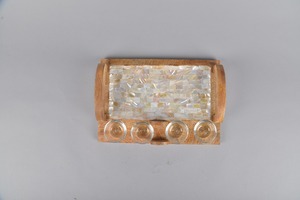 Handicrafts Rectangular Shape Bone Inlay Tray Home Decorative Tray for Coffee Table Unique Pattern Try Bone <b>Craft</b> - Product Image 3