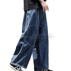 Pantalon en jean à jambes larges sur mesure pour hommes Taux de vente total 2025 Vêtements décontractés pour hommes à vendre en taille adulte - Product Image 2