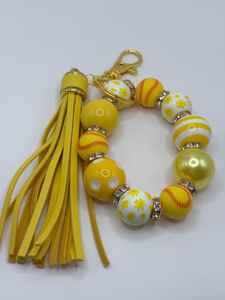 Cone Stone keychain, Healing <b>Crystal</b> Gemstone Bead <b>Keyring</b>,<b>Crystal</b> Keychain,Bag Accessory,Gift For Mom/Friend -YF2212 - Product Image 2