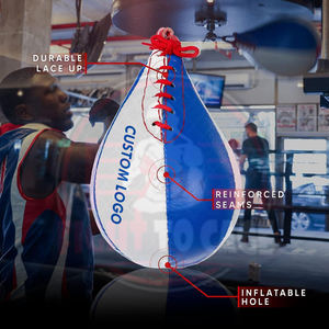 Sac de frappe de qualité supérieure en cuir pour l'entraînement de boxe, balle de réflexe pour la pratique de la vitesse, tissu Oxford résistant, personnalisable - Product Image 2