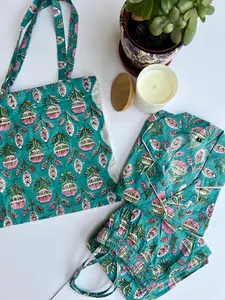 Conjunto de pijama de algodón suave con estampado de Tigre, traje de noche largo para adultos, estilo PJ informal de talla grande para fiestas nupciales, ropa de dormir de verano - Product Image 4