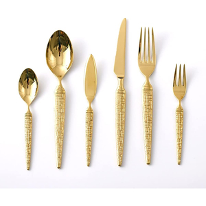 Hôtel Restaurant Couverts En Acier Inoxydable Vintage Bleu Cuillère En Métal Couverts Pour Dîner Déjeuner Buffet Avec Poignée Designer - Product Image 6