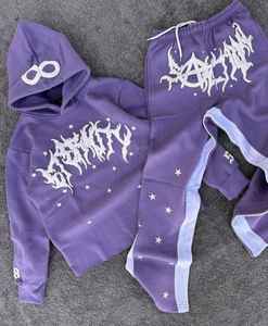 Factory Men Hoodies and Sweatpants Set Custom Puff Print Logotipo en relieve Mens Hoodies Set Streetwear Ropa Fabricante OEM - Product Image 1