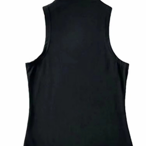 Camisetas sin mangas de verano para mujer, Chaleco Corto sin espalda Sexy con punto transpirable de color caqui de talla grande, Camisas sin mangas para mujer - Product Image 1