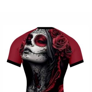 Moisture Wicking Quick Dry UPF50 Breathable Half Sleeve Rash Guard Custom Sublimation BJJ MMA Jiu Jitsu <b>Training</b> Shirts - Product Image 4