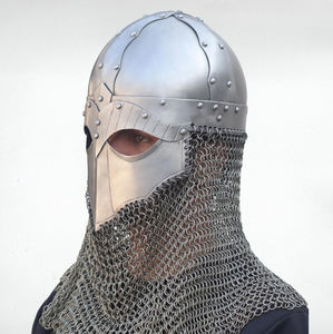 Medieval Viking Helmet With <b>Chain</b> Wearable Greek Helmet Costume Early Medieval Helmet Used by Viking Knives - Product Image 4