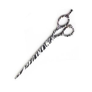 Surgical Grade Grooming <b>Scissor</b> Zebra Design Paper Coated <b>Dog</b> Hair Cutting <b>Scissor</b> With Adjustable Ringer Rest - Product Image 4