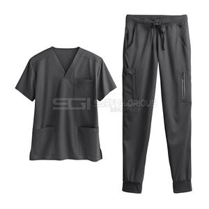 Uniformes Médicos para Hombre con Tasa de Ajuste Personalizable, Diseños Totalmente Personalizados, Conjuntos de Uniformes Médicos de Última Tendencia, Cuello Alto, Manga Corta - Product Image 1