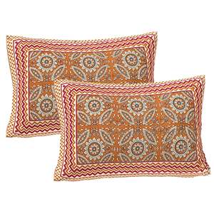 240 TC 100% Cotton Bedsheet with 2 Pillow Covers Brown Ethnic Motifs Super <b>King</b> <b>Size</b> 3pc Home Use Set (SHKV1090) - Product Image 3