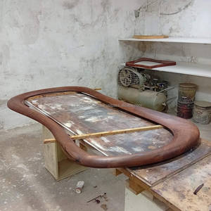 Miroir mural en bois Art Déco compact et léger, artisanal et écologique KALATRI, pour la décoration de la maison, l'entrée, la salle de bain - Product Image 3