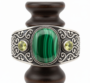 Brazalete con cuentas de moda Bohemia para hombre, hecho a mano, Plata tibetana, chapado en oro de 14 quilates, tamaño ajustable, abierto, alto aniversario, tercer brazalete - Product Image 3