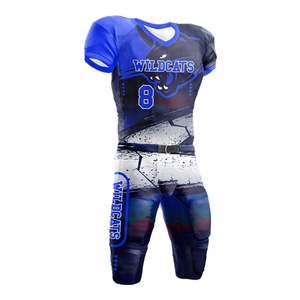 Uniformes de Fútbol Americano Personalizables 2026 para Jóvenes y Adultos, Diseño Sublimado Transpirable y Elegante con Conjuntos Completamente Bordados - Product Image 2