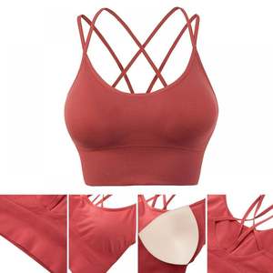 Haute qualité femmes creux dos Gym Fitness sport soutien-gorge Logo personnalisé XL taille coton spécial Fitness Yoga porter sport Seta - Product Image 5