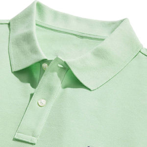 100% algodón informal para hombre para camisetas Polo nuevo diseño patrón sólido manga corta antiarrugas impresión Digital tela de punto - Product Image 3