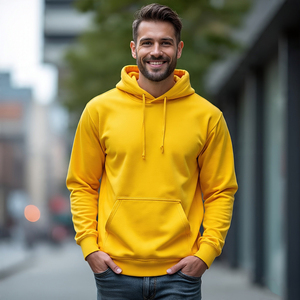 Plus Size 500 GSM Hoodie Men's Outdoor Heavyweight Pullover Long Sleeve Loose Fit Oversize Men Hoodie - Product Image 5