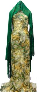 Ensemble de robe de mariée somalienne en soie 100% tissée, écologique, luxueuse, tenue traditionnelle pour filles - Product Image 4