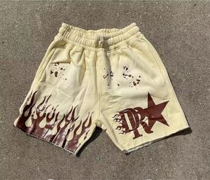 2025 pantalones cortos personalizados para hombre Color sólido tela de alta calidad OEM Logo Stone Washed Sun Faded Screen Printed Streetwear Fit - Product Image 5