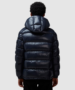 Chaqueta acolchada unisex azul marino con logotipo personalizado al por mayor, chaqueta acolchada y cálida de invierno con burbujas y a prueba de viento para hombre - Product Image 2