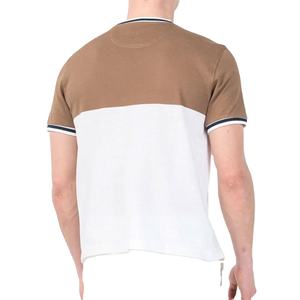 T-shirt pour homme en polyester à col en V, manches courtes, style hip-hop, avec bordure contrastante et impression sérigraphiée, doux, respirant, basique, décontracté, pour tous les jours - Product Image 6