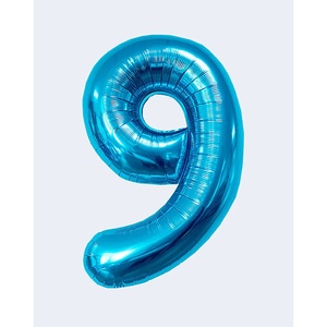 Palloncini Numero Party Love Blu N9 80cm Confezione da 12 Pezzi - Product Image 1