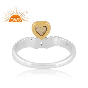 แหวนพลอยเพอริโดธรรมชาติคุณภาพดีที่สุดแหวนดีไซน์รูปหัวใจทำจากเงินสเตอร์ลิงปรับได้ตามต้องการ - Product Image 4