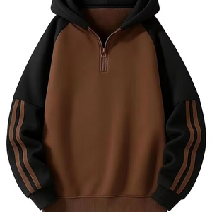 Sudadera con capucha de bloque de color con media cremallera para hombre Sudaderas con capucha para hombre - Product Image 1