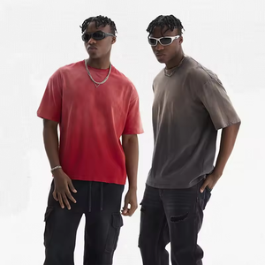 Lumière personnalisation impression Stock T-shirt qualité personnalisé vierge surdimensionné coton lourd Vintage T-shirt pour hommes livraison DDP - Product Image 1