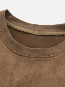 Squelette graphique personnalisé imprimé surdimensionné 100% coton bio Hip Hop Streetwear poids lourd lavé à l'acide éponge solide T-shirts pour hommes - Product Image 6