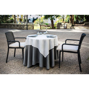 Tovaglia in Tessuto Satinato Bianco 120x120cm 50/50 Poliestere-Cotone B2B - Product Image 1