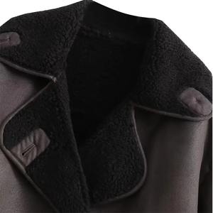 2025 femme épais Faux cuir vestes pour femmes automne hiver chaud manteaux femme demi-saison en peluche veste femmes vêtements d'extérieur - Product Image 3