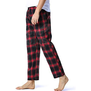 Pantalons thermiques pour temps froid, vente en gros, pantalons de pyjama en flanelle pour hommes, légers, droits, décontractés, confortables, taille élastique - Product Image 2