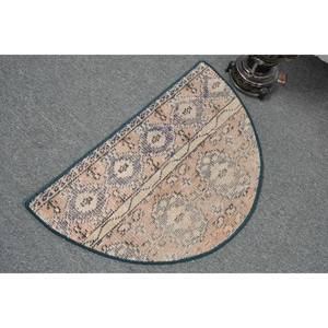 พรมขนสัตว์ตุรกีวินเทจคลาสสิกสีเบจสีฟ้า2.5x1.5ฟุตการออกแบบการเย็บปะติดปะต่อกันพื้นที่ขนาดใหญ่รูปสี่เหลี่ยมผืนผ้าลายโถงทางเดินสำหรับห้องวัยรุ่น - Product Image 4