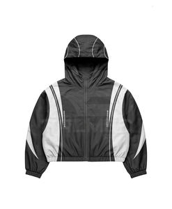 Ensemble de survêtement tendance 2 pièces avec pantalon à cordon et veste à capuche, 100% nylon, vêtements de travail décontractés, coupe-vent - Product Image 2