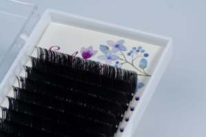 Extensions de cils coréennes PBT Longueur mixte 0.05mm D Curl Spiky Wispy Lashes Textured Volume Set - Product Image 2
