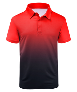 Polo personnalisé à dégradé pour homme, respirant, séchage rapide, polo de sport sublimé avec logo - Product Image 3
