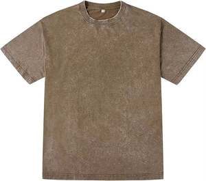 T-shirt classique en coton uni pour homme, basique, doux, fabrication en gros - Product Image 5