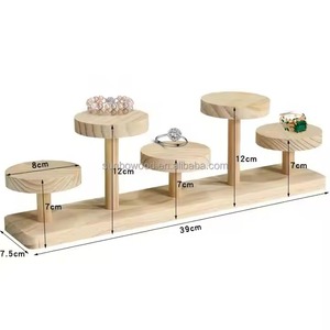Soporte de joyería de diseñador de madera para pendientes, collares, anillos, elegante organizador Natural para tocador de mesa y decoración del hogar - Product Image 4