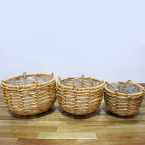 Artex Dong Thap Factory Pots de plantes suspendus faits à la main à partir de jacinthe d'eau naturelle et de jonc de mer Artisanat du Vietnam - Product Image 3