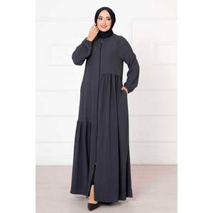 เสื้อผ้ามุสลิมแบบดั้งเดิมสไตล์เรียบง่ายมีกระเป๋าขนาดใหญ่แบบมีรายละเอียดสไตล์ตะวันออก - Product Image 4