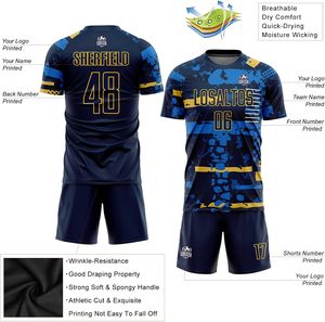 Vente en gros Logo personnalisé Maillot de football sublimé Maillot de football avec uniformes Vêtements de football avec logo personnalisé - Product Image 3