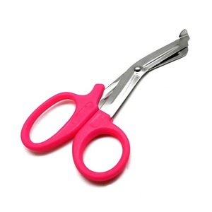 Tijera quirúrgica alemana de acero inoxidable, tijeras médicas universales con mango de plástico rosa de primeros auxilios profesionales - Product Image 4