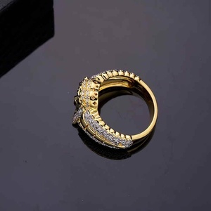 Original Hip Hop Fine Jewelry 18K Gold Plated 925 <b>Sterling</b> <b>Silver</b> Iced Out Religious Jesus Piece <b>Rings</b> for <b>Men</b> - Product Image 6