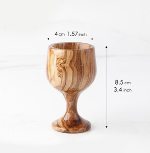 แก้วช็อตไม้มะกอกเป็นมิตรกับสิ่งแวดล้อมทำด้วยมืออุปกรณ์สำหรับดื่มสไตล์เมดิเตอร์เรเนียนที่ทนทาน - Product Image 2