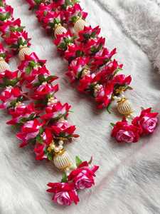 พวงมาลัยคู่คู่ jaimala ดอกโบตั๋น varmala, sagun Mala สำหรับประตูทางเข้าเจ้าบ่าวเจ้าสาว varmala ทำด้วยมือที่มีเกียรติดอกไม้ประดิษฐ์ - Product Image 2