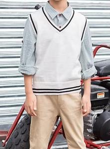 Uniforme scolaire personnalisé pour enfants Cardigan Bouton OEM Vente en gros Tricots Fournisseur direct d'usine Chaud Confortable Durable Laine d'hiver - Product Image 4